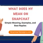 What Does HY Mean on Snapchat? Meaning and Replies