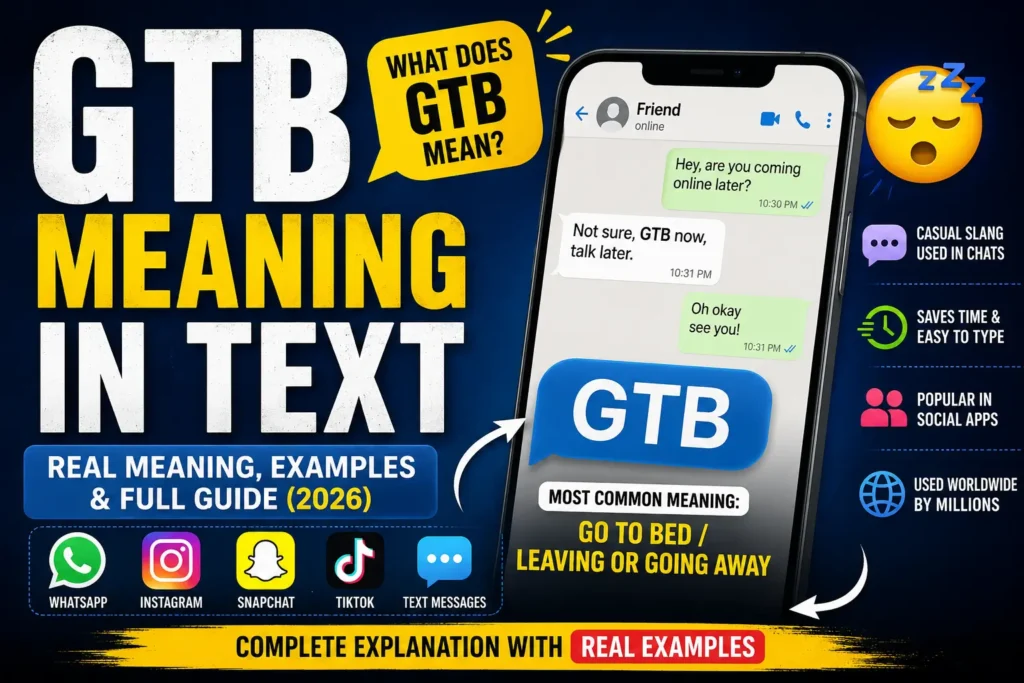 GTB Meaning in Text: Real Meaning, Usage, Examples, and Full Guide (2026)
