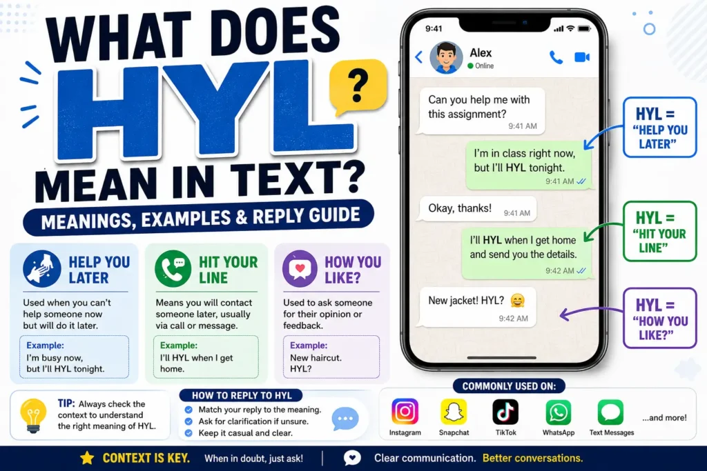 What Does HYL Mean in Text? Meanings, Examples, and Reply Guide