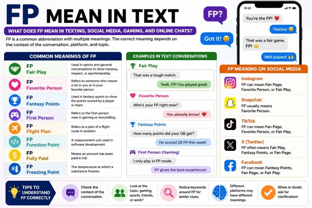 FP Mean in Text: What Does FP Mean in Texting, Social Media, Gaming, and Online Chats?