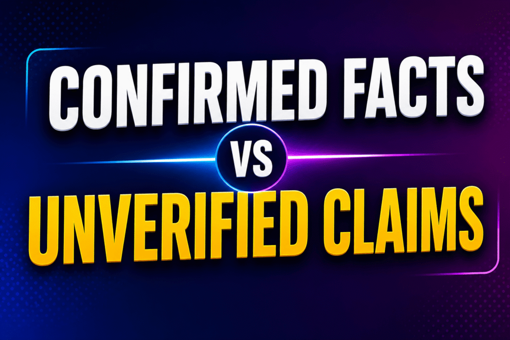 Confirmed Facts vs Unverified Claims