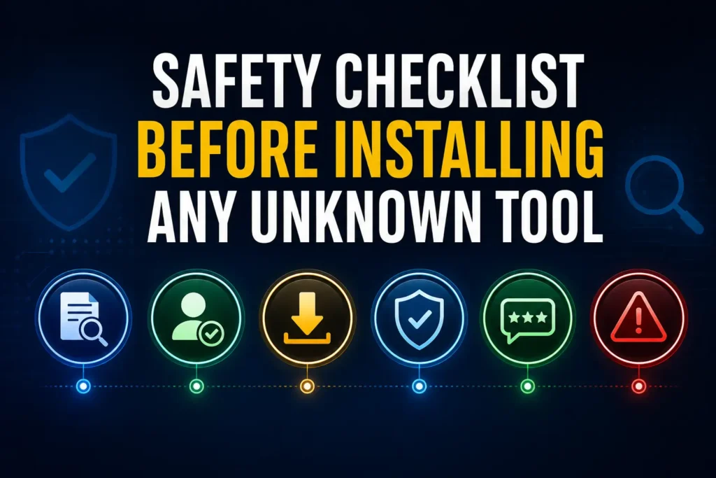 Safety Checklist Before Installing Any Unknown Tool