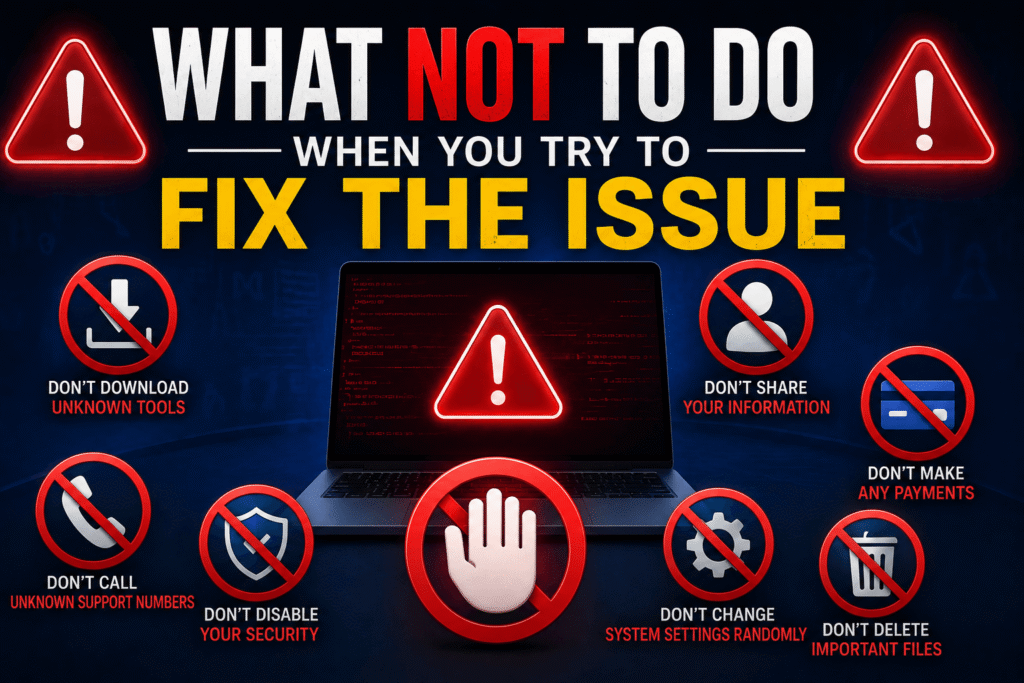 What Not to Do When You Try to Fix the Issue