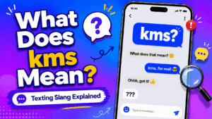 KMS meaning in text explained with examples of how people use KMS in chats and social media