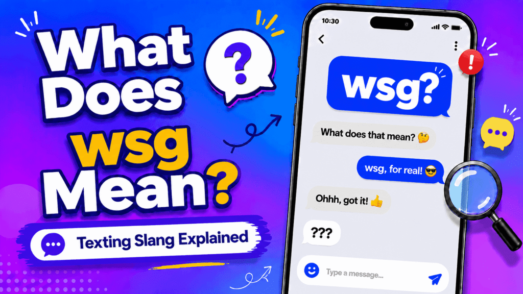 WSG meaning in text explained as what’s good with examples from Snapchat, Instagram, and TikTok chats