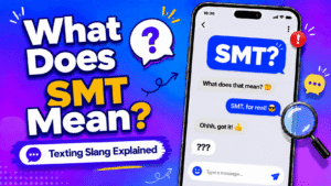 SMT meaning in text explained as something with examples from Snapchat Instagram and TikTok conversations