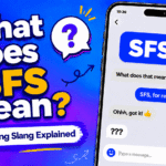 SFS meaning in text explained as snap for snap shoutout for shoutout and spam for spam with examples from Snapchat Instagram and TikTok