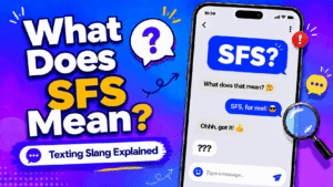 SFS meaning in text explained as snap for snap shoutout for shoutout and spam for spam with examples from Snapchat Instagram and TikTok