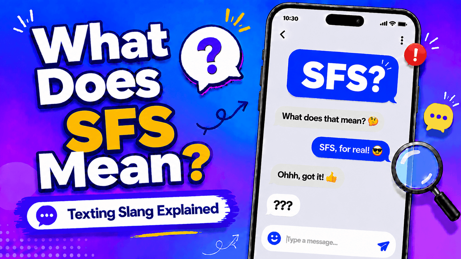 SFS meaning in text explained as snap for snap shoutout for shoutout and spam for spam with examples from Snapchat Instagram and TikTok