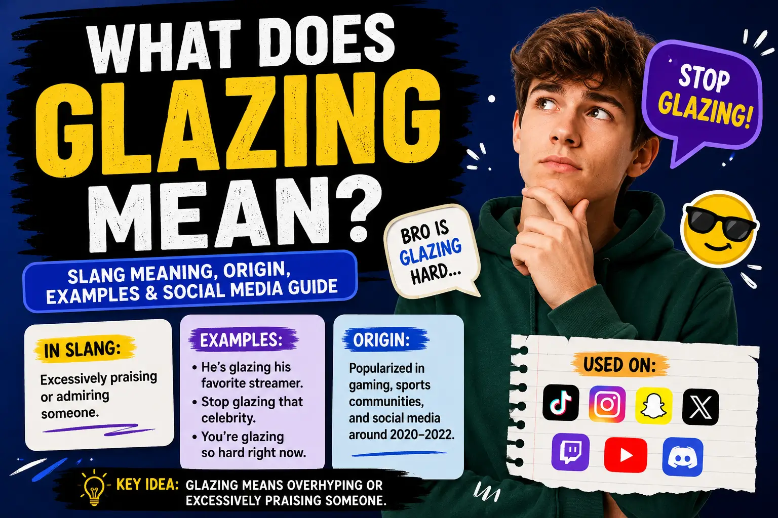 What Does Glazing Mean? Slang Meaning, Origin, Examples & Social Media Guide