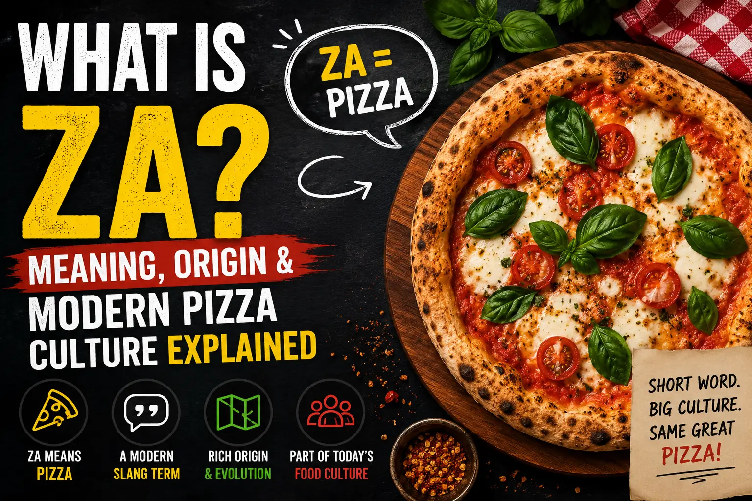 What is Za? Meaning, Origin, and Modern Pizza Culture Explained” Focus Keyword