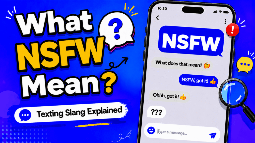 NSFW meaning in text explained with chat slang example