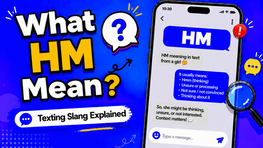 hm meaning in text from a girl explained with texting slang example