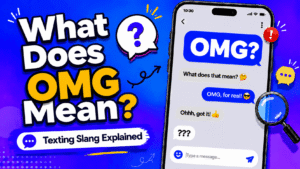 OMG meaning in text shown as Oh My God in a casual chat message