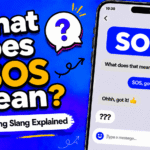 SOS meaning in text shown as I need help in a casual chat message