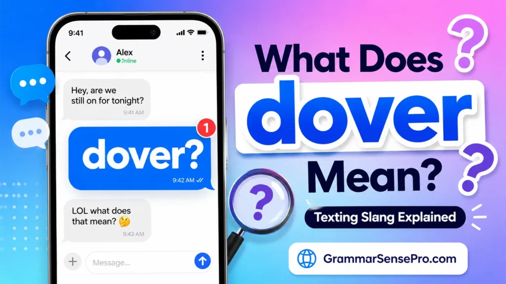 What Does Dover Mean in Text?