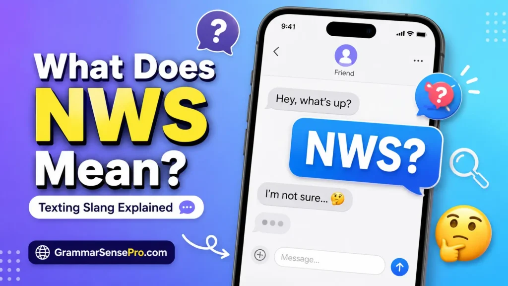What Does NWS Mean in Text?