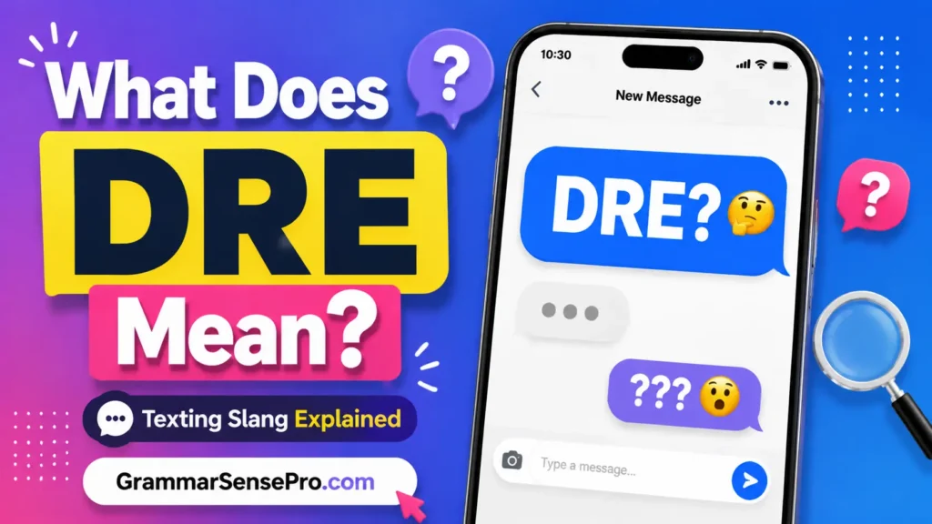 DRE Meaning Slang: What Does DRE Mean in Text?