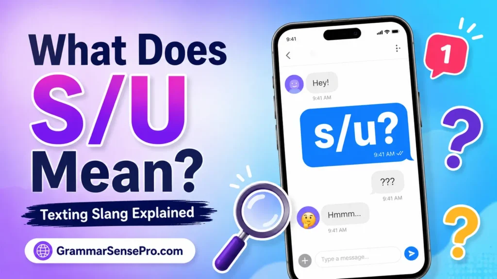 S/U Meaning: What Does S/U Mean in Text and Social Media?