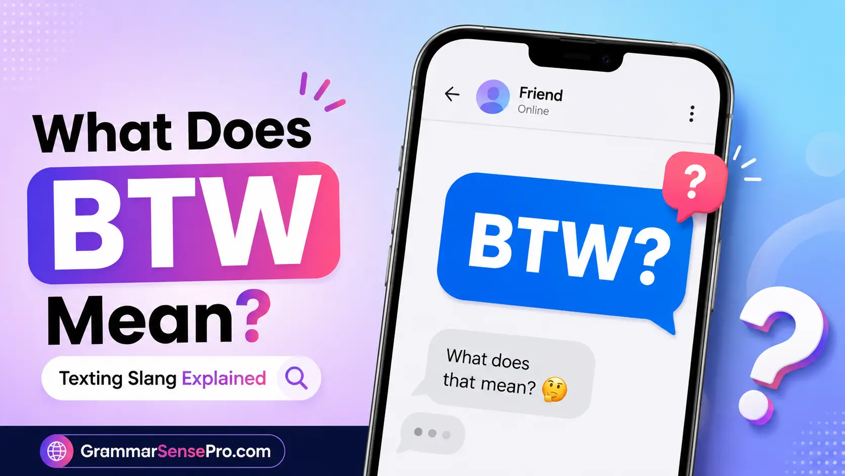 BTW Meaning: What Does BTW Mean in Text and Social Media?