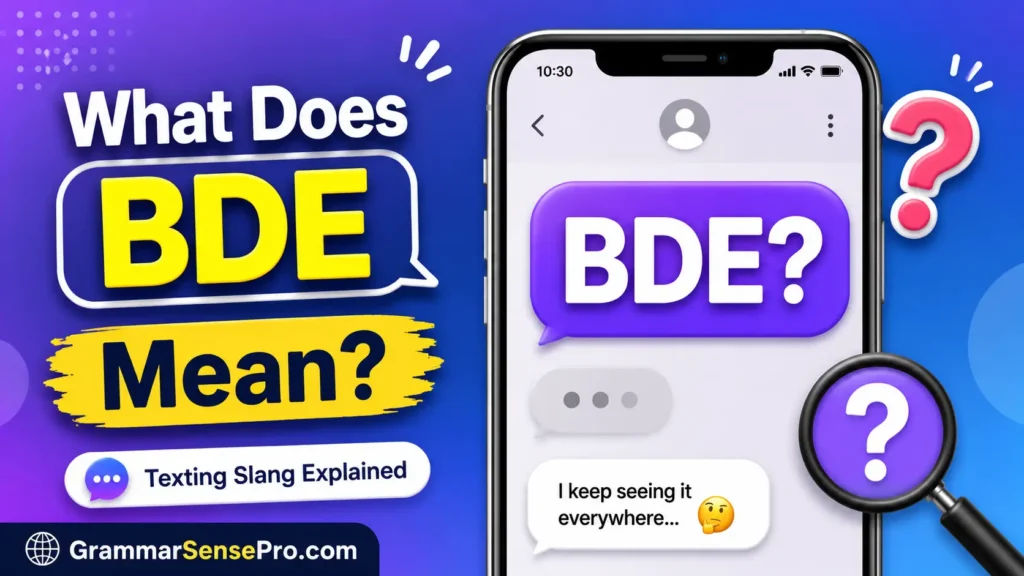 What Does BDE Mean in Texting and Social Media?