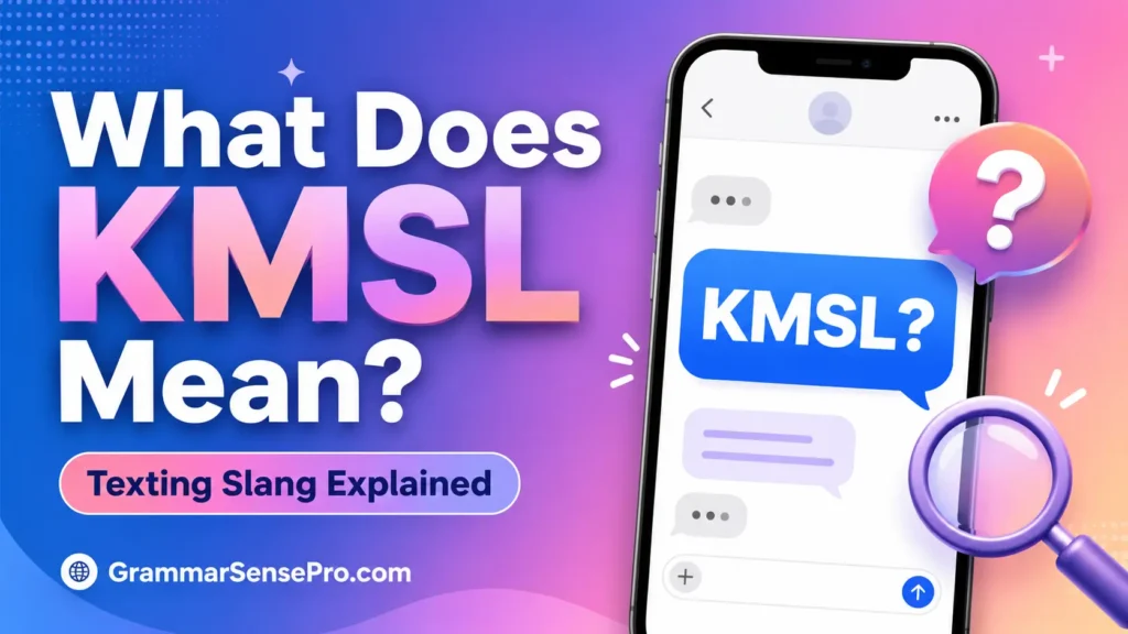 What Does KMSL Mean in Text? Uses, Examples, and Replies