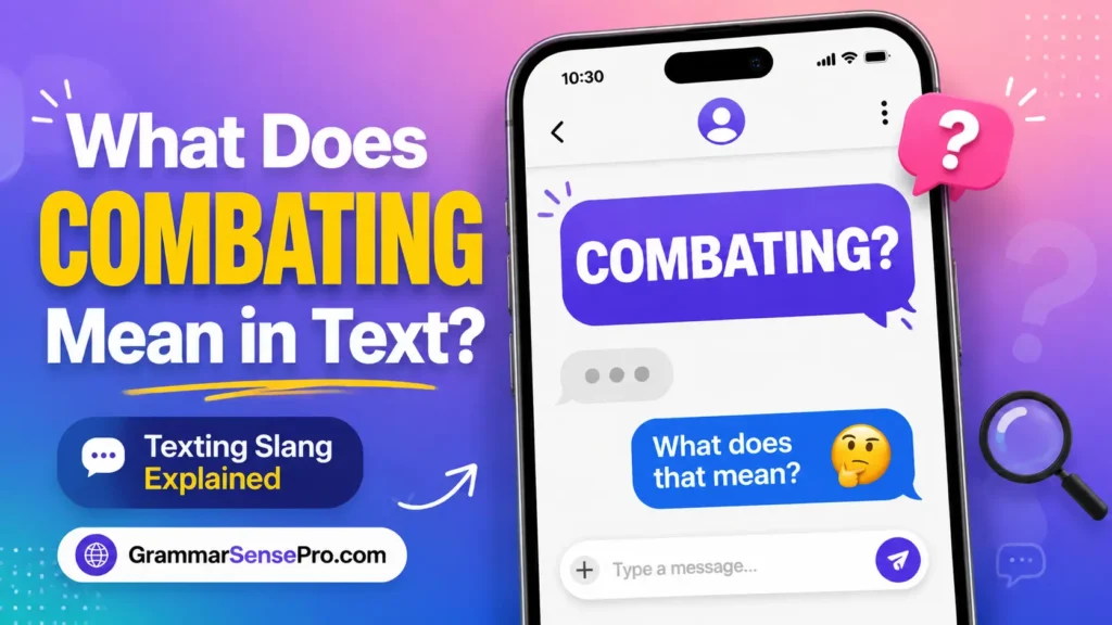 What Does Combating Mean in Text?