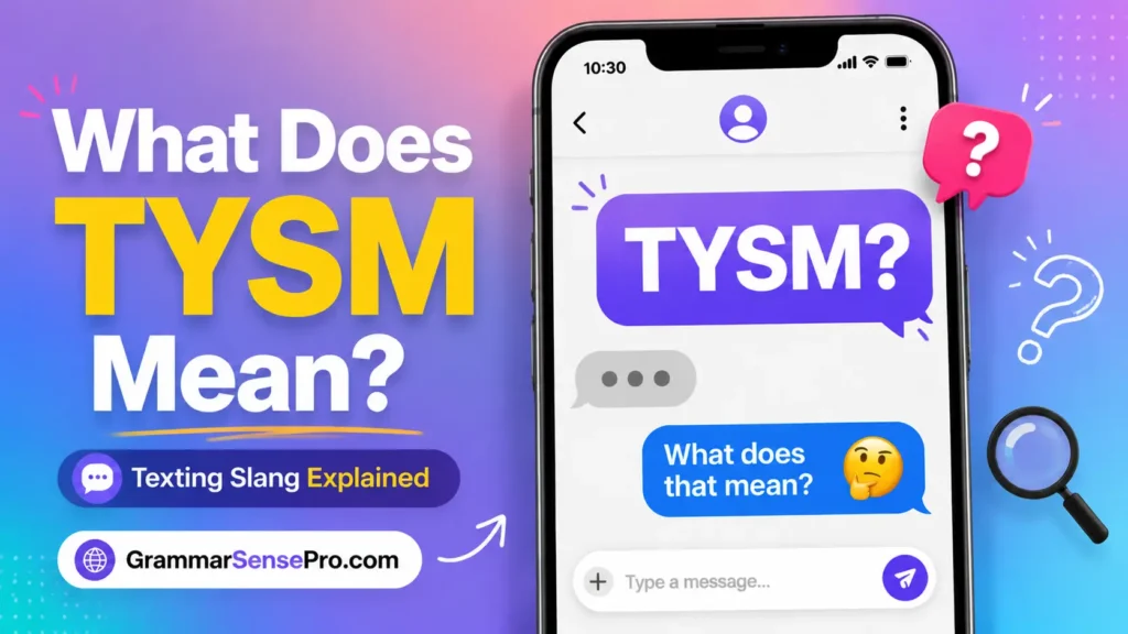 TYSM Means: Texting Meaning, Examples, and Replies