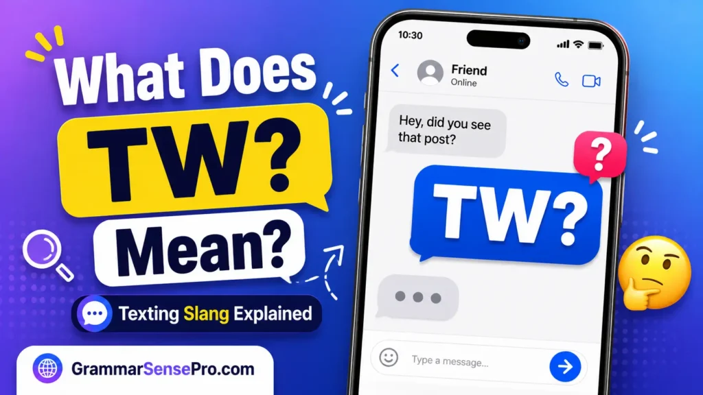 TW Meaning in Text: What TW Means and How to Use It
