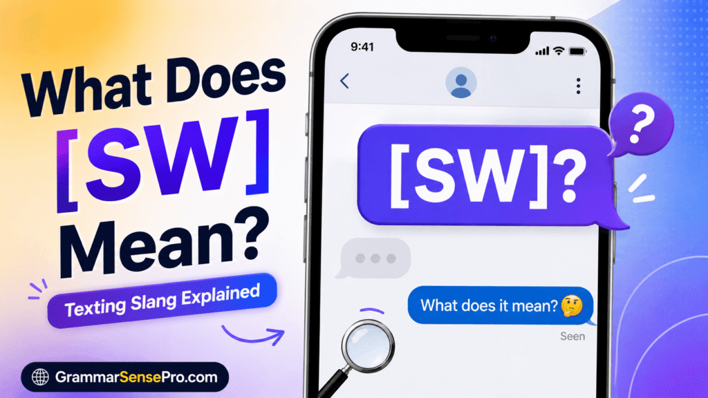 sw meaning in text: What SW Means and How to Use It