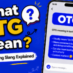 OTG meaning in text showing on the go abbreviation in a phone chat