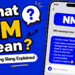 NM meaning in text showing on the go abbreviation in a phone chat