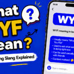 WYF meaning in text showing on the go abbreviation in a phone chat