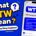 WTW meaning in text showing on the go abbreviation in a phone chat