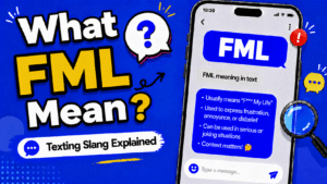 FML meaning in text showing on the go abbreviation in a phone chat