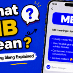 MB meaning in text showing on the go abbreviation in a phone chat
