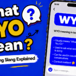 WYO meaning in text showing on the go abbreviation in a phone chat
