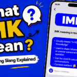 IMK meaning in text showing on the go abbreviation in a phone chat