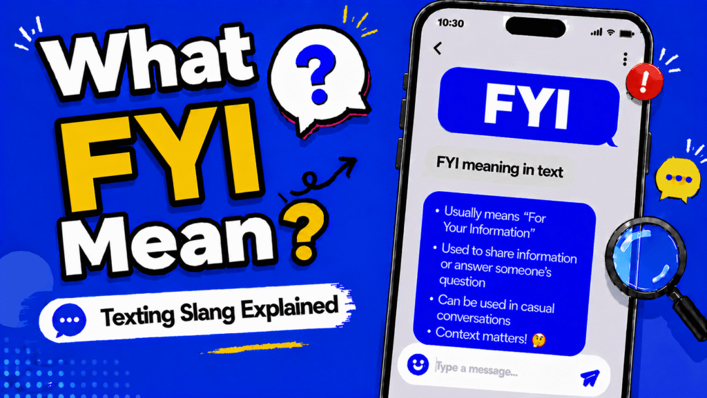 FYI meaning in text message on Snapchat, Instagram, and TikTok explained