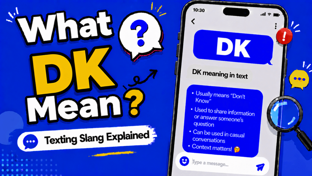 DK MEANING in text: What Does DK Mean in Texting and Social Media?