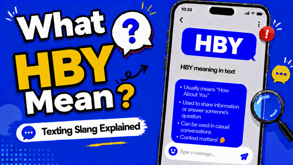 HBY meaning in text explained with examples for texting and social media