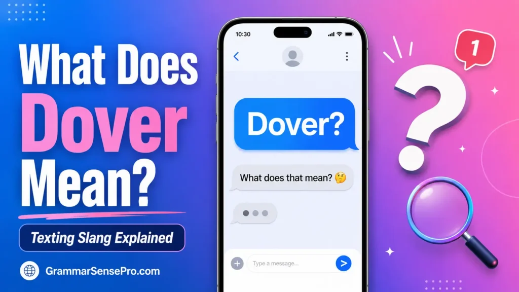 What Does Dover Mean in Text?
