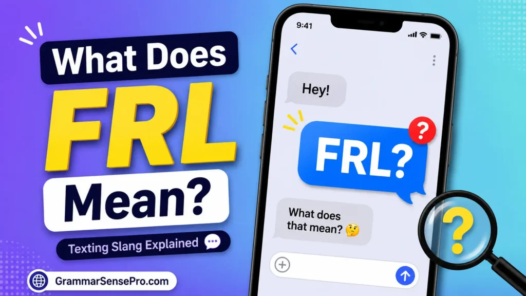 What Does FRL Mean in Text?