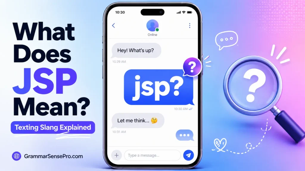 What Does JSP Mean in Text?
