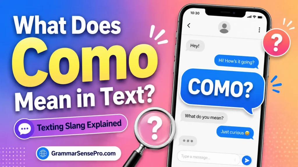 What Does Como Mean in Text?