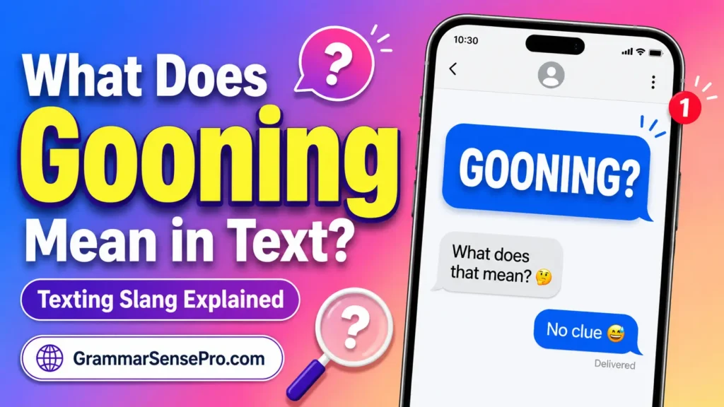 What Does Gooning Mean in Text?