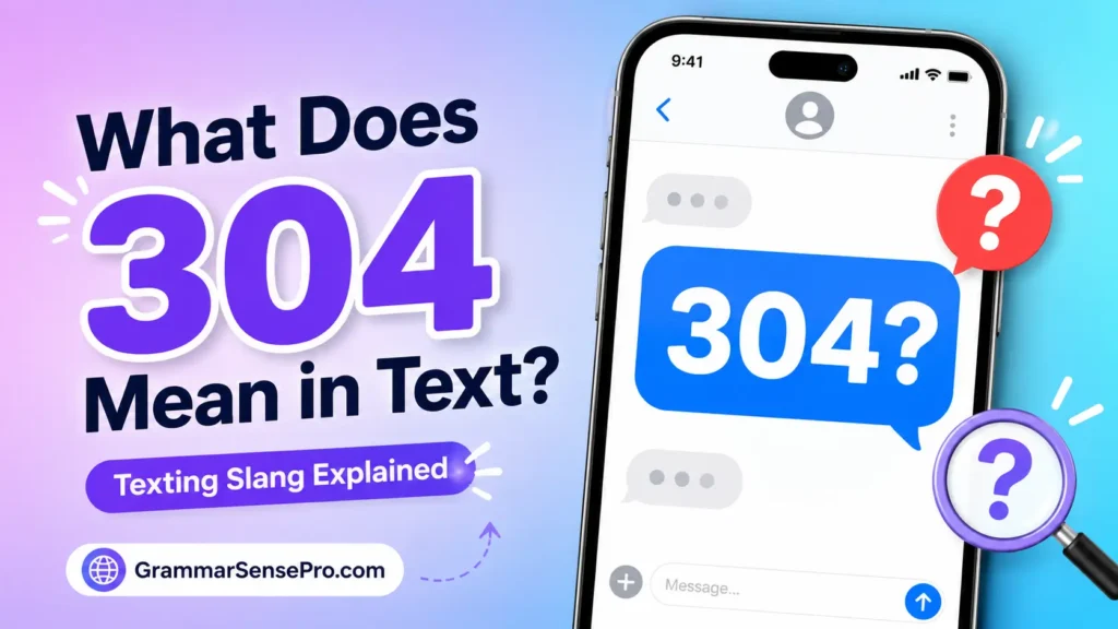What Does 304 Mean in Text?