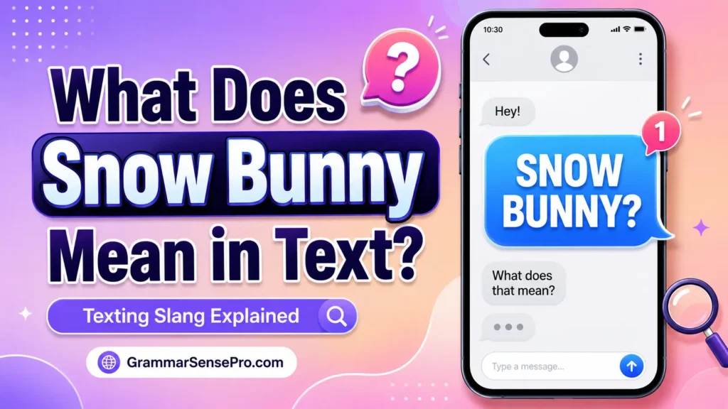 What Does Snow Bunny Mean in Text?