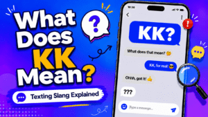 KK meaning in text shown as a casual chat reply meaning okay