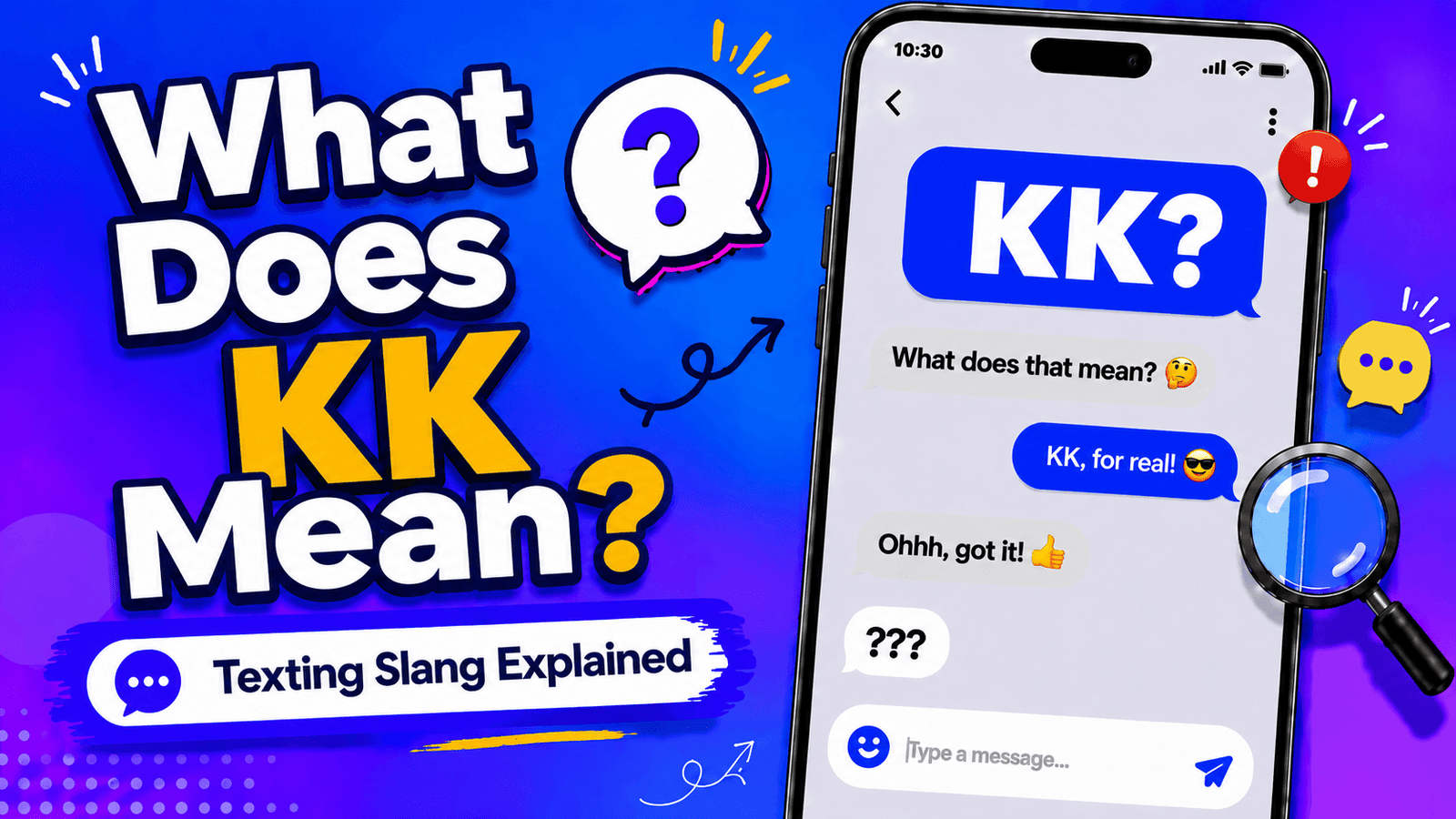 KK meaning in text shown as a casual chat reply meaning okay